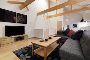 Apartment, 2 Bedrooms, Non Smoking (Unit A)  | Living area | Flat-screen TV - Wonderland Furano Pine (Furano)