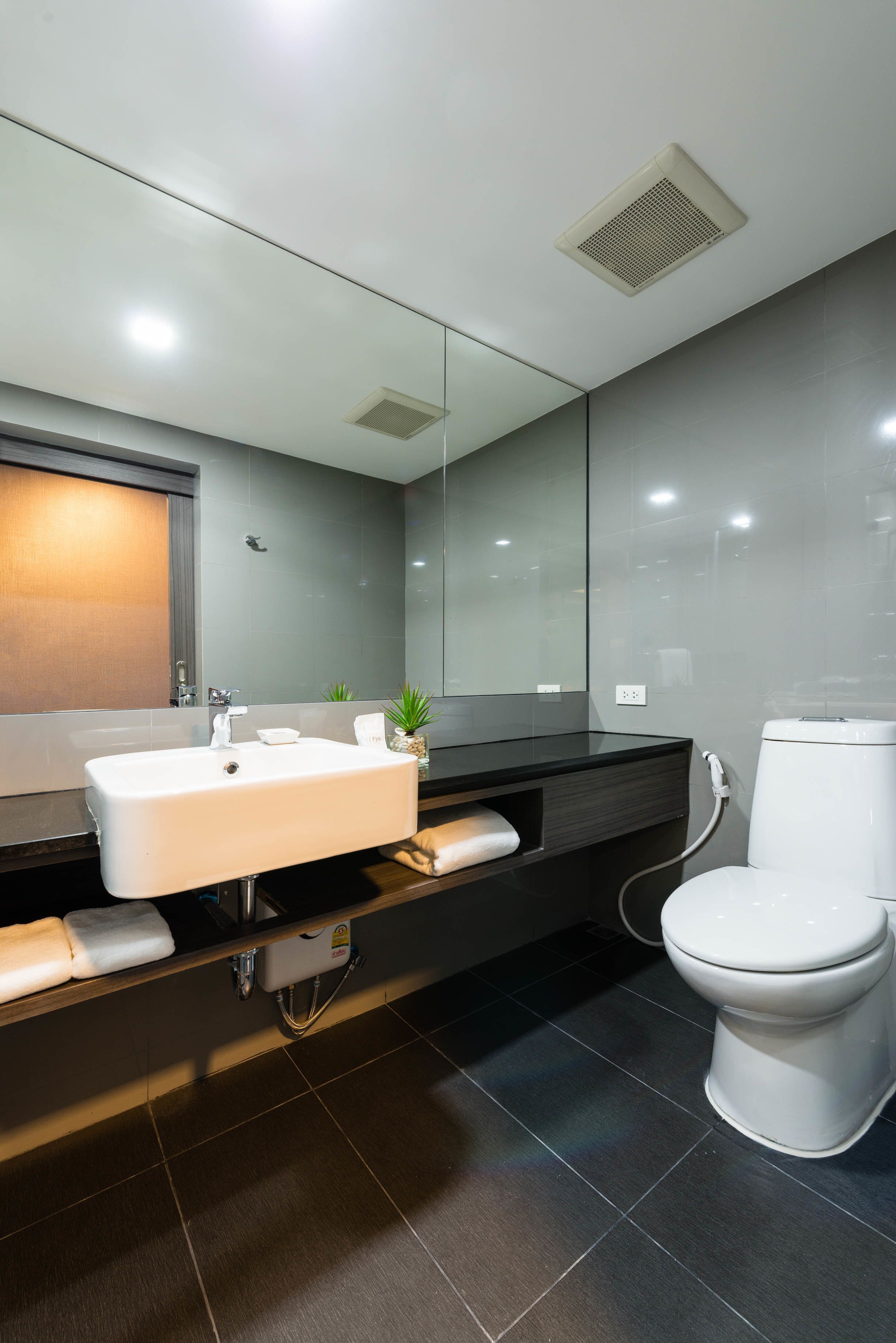 deluxe twin room, 2 single beds | bathroom | shower, free toiletries, hair dryer, towels