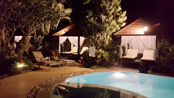 Outdoor pool, open 7:30 AM to 9:00 PM, pool umbrellas, sun loungers