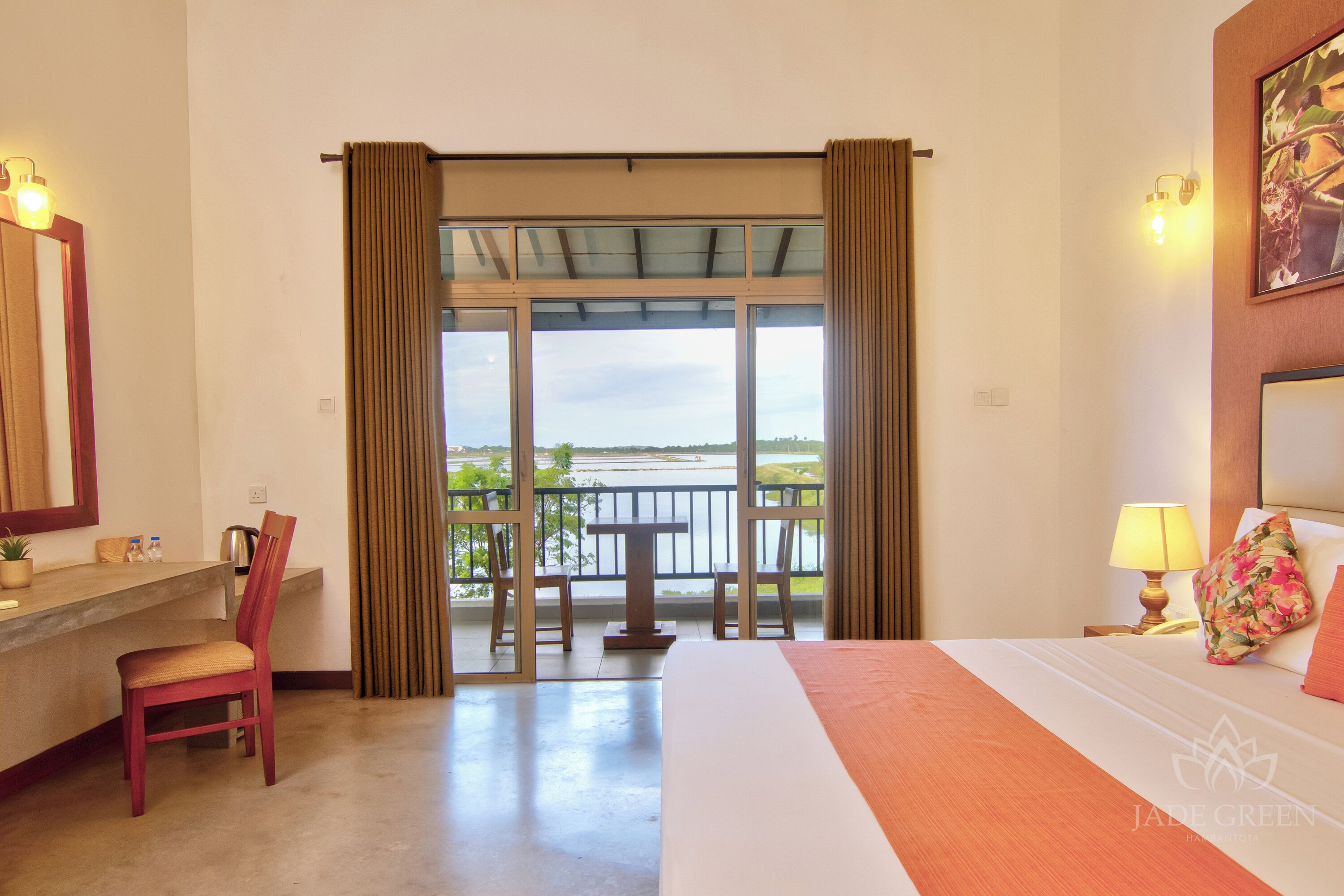 Deluxe Triple Room, Lake View | In-room safe, desk, blackout drapes, soundproofing