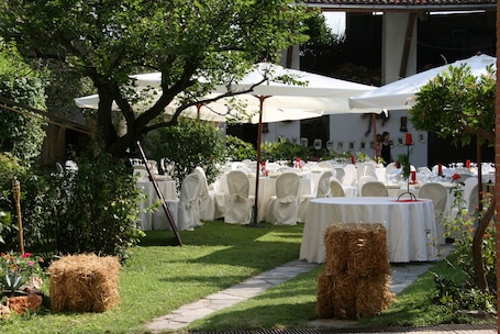 Outdoor wedding area
