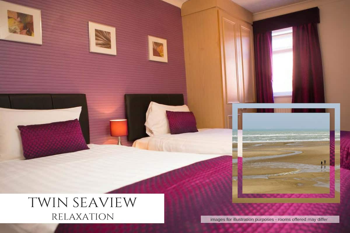 Twin kamer, uitzicht op zee | Wifi, beddengoed