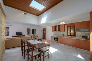 Comfort Cottage, 3 Bedrooms | Living area | LCD TV - Naxos Cottage (Naxos)