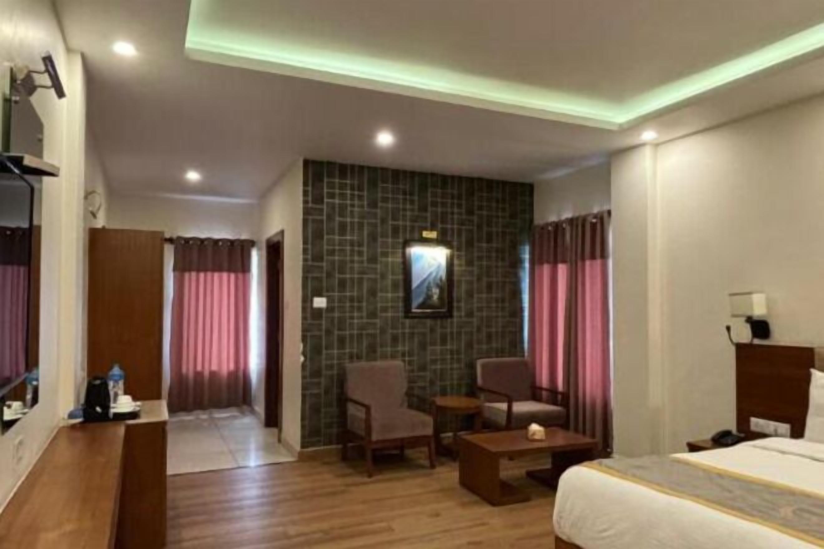 In-room safe, desk, laptop workspace, iron/ironing board