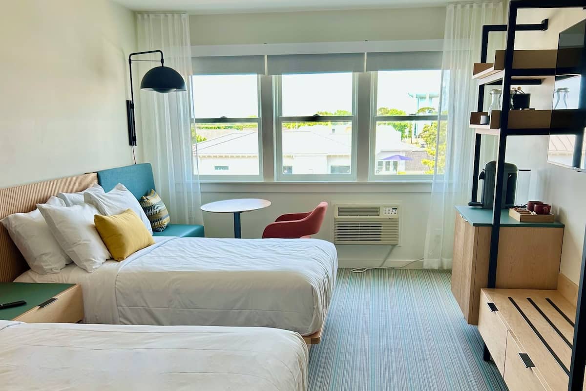 City View Room, 2 Double Beds, No Balcony | Premium bedding, blackout drapes, iron/ironing board, free WiFi
