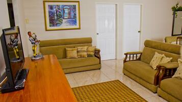 Een flatscreentelevisie