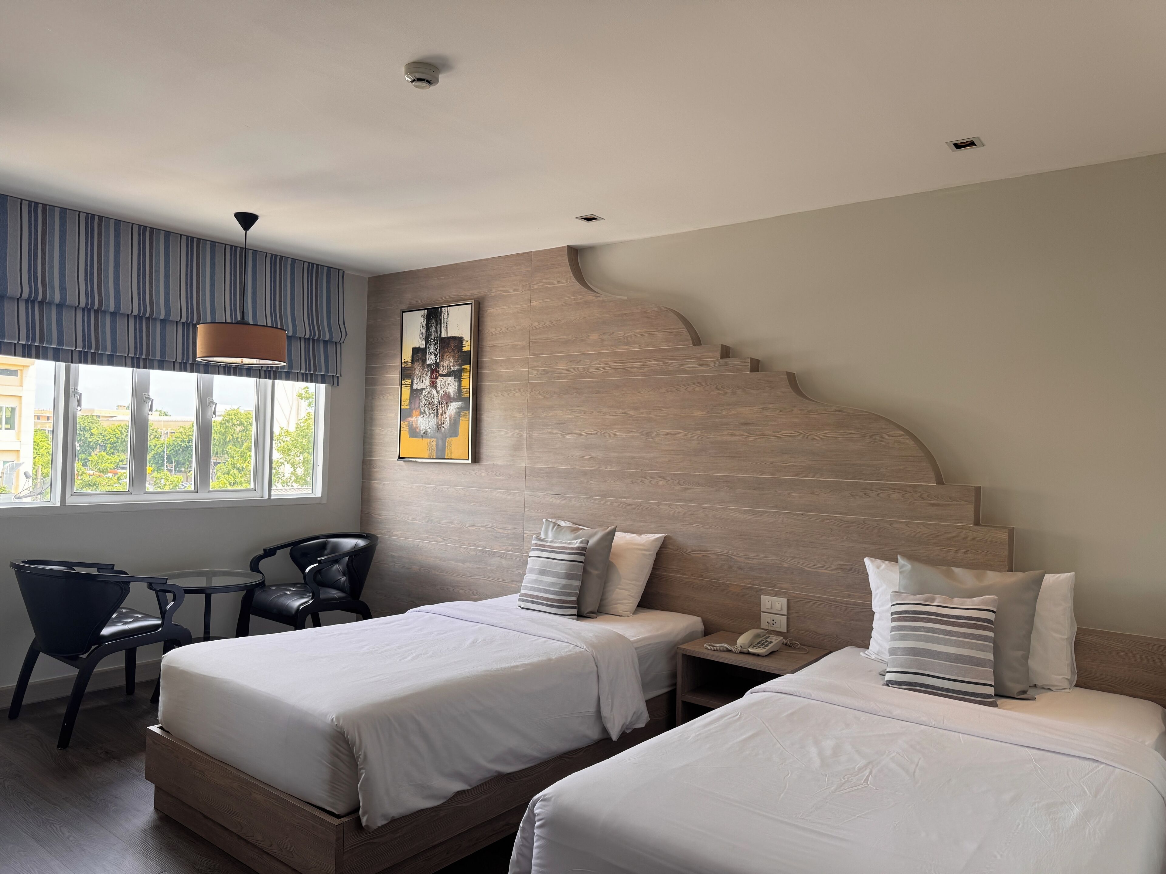 superior twin room | free minibar items, in-room safe, desk, blackout curtains