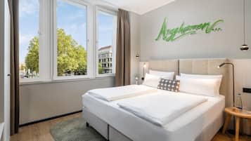 Dobbeltværelse | 1 soveværelse, premium-sengetøj, pengeskab på værelset