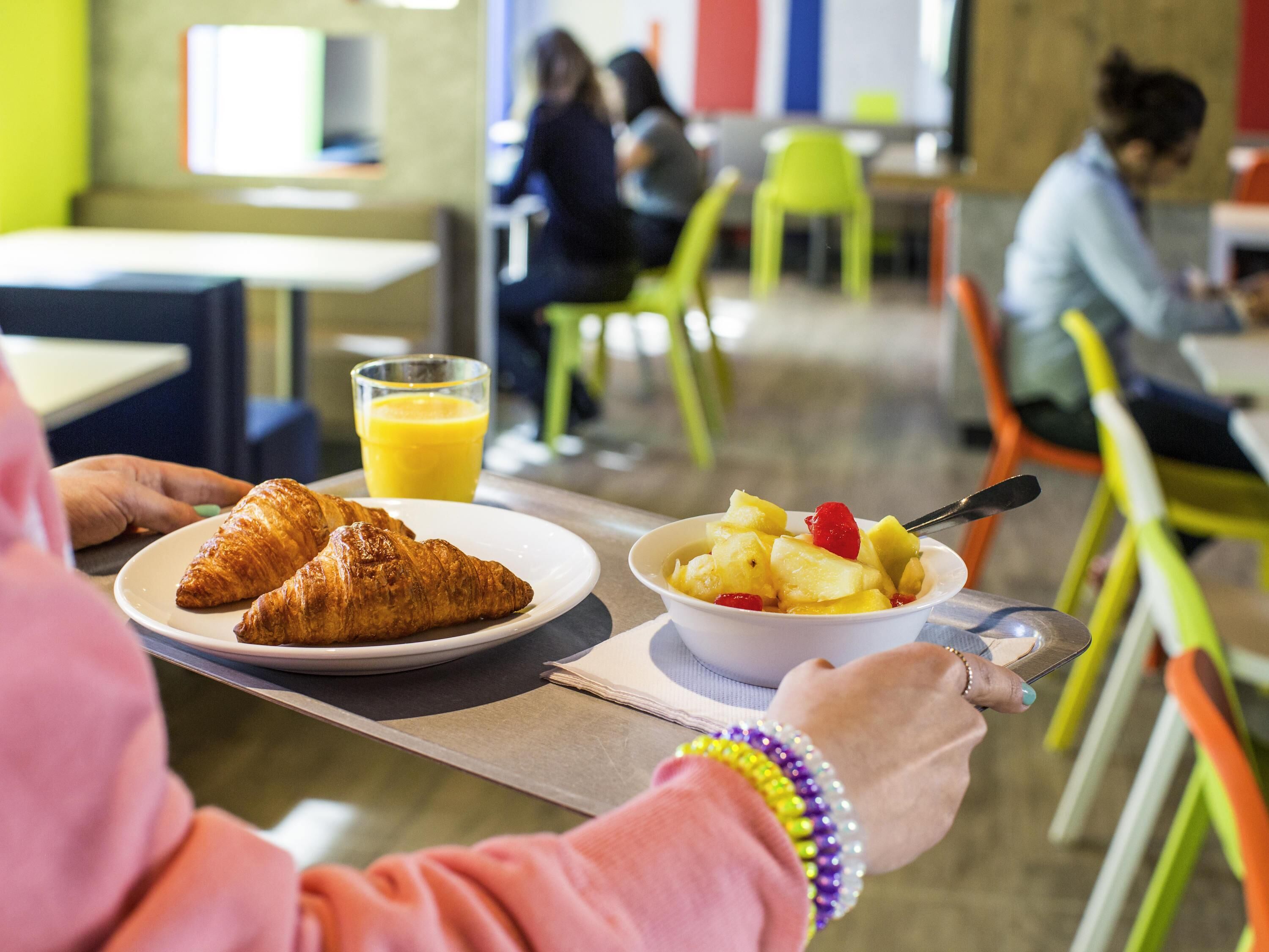 daily buffet breakfast (eur 8.90 per person)