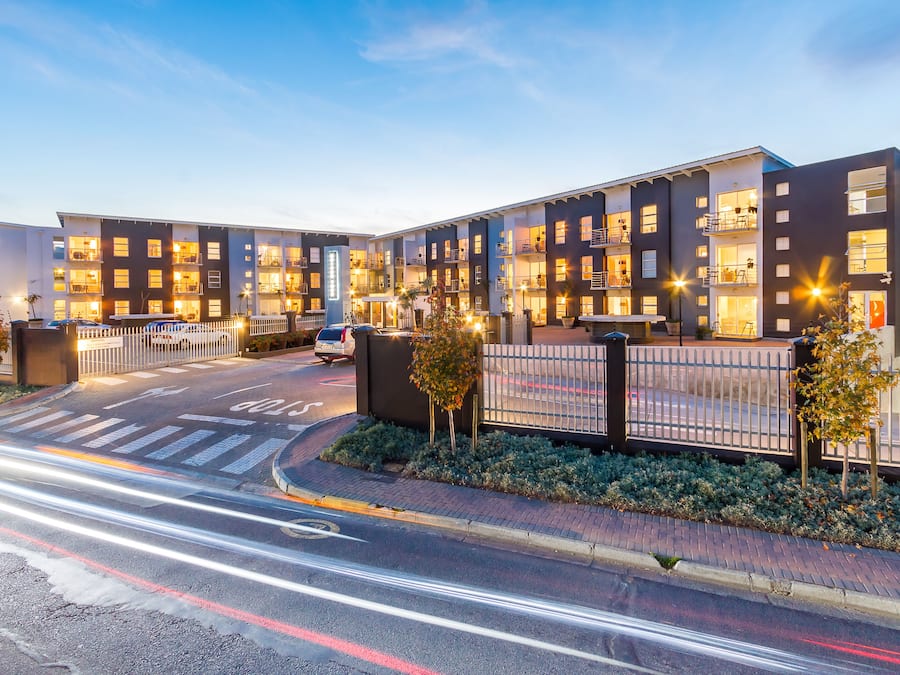 Front of property – evening/night