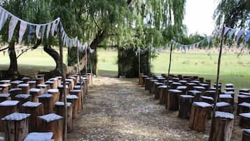 Outdoor wedding area
