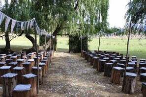 Outdoor wedding area