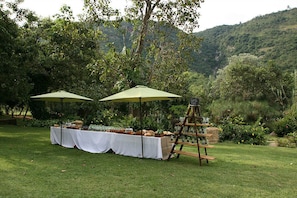 Outdoor wedding area