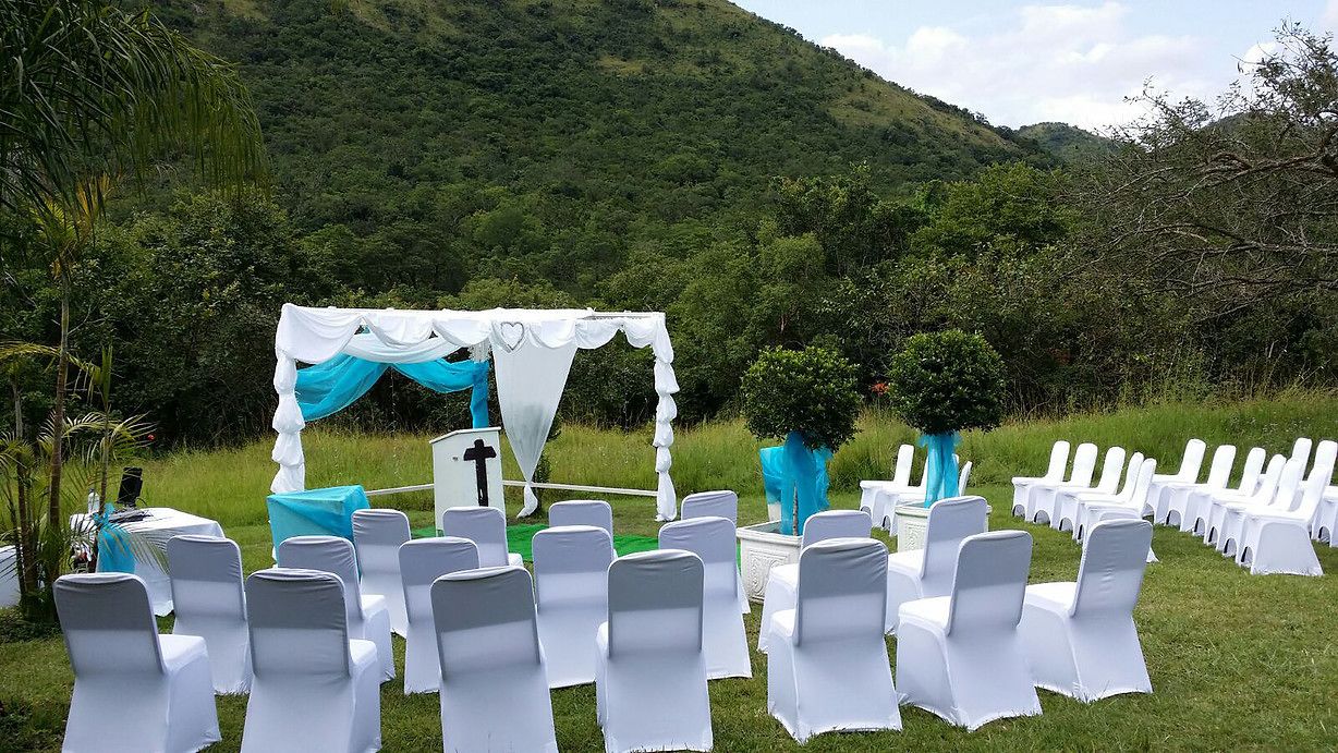 Outdoor wedding area