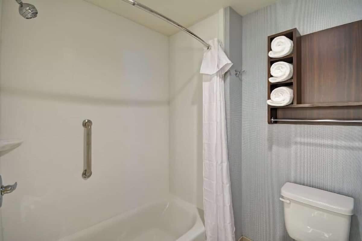 Hair dryer, towels