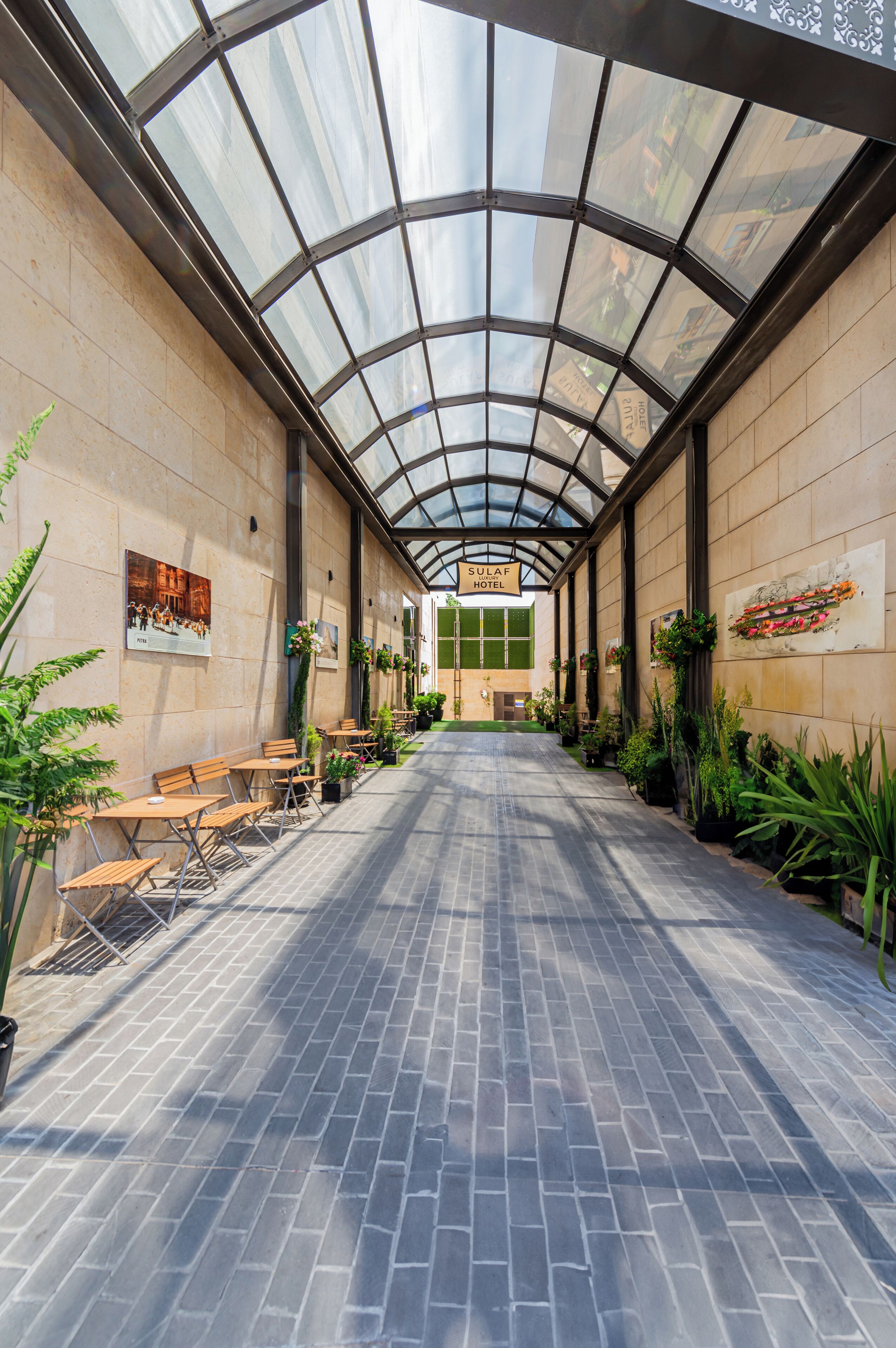 outdoor banquet area