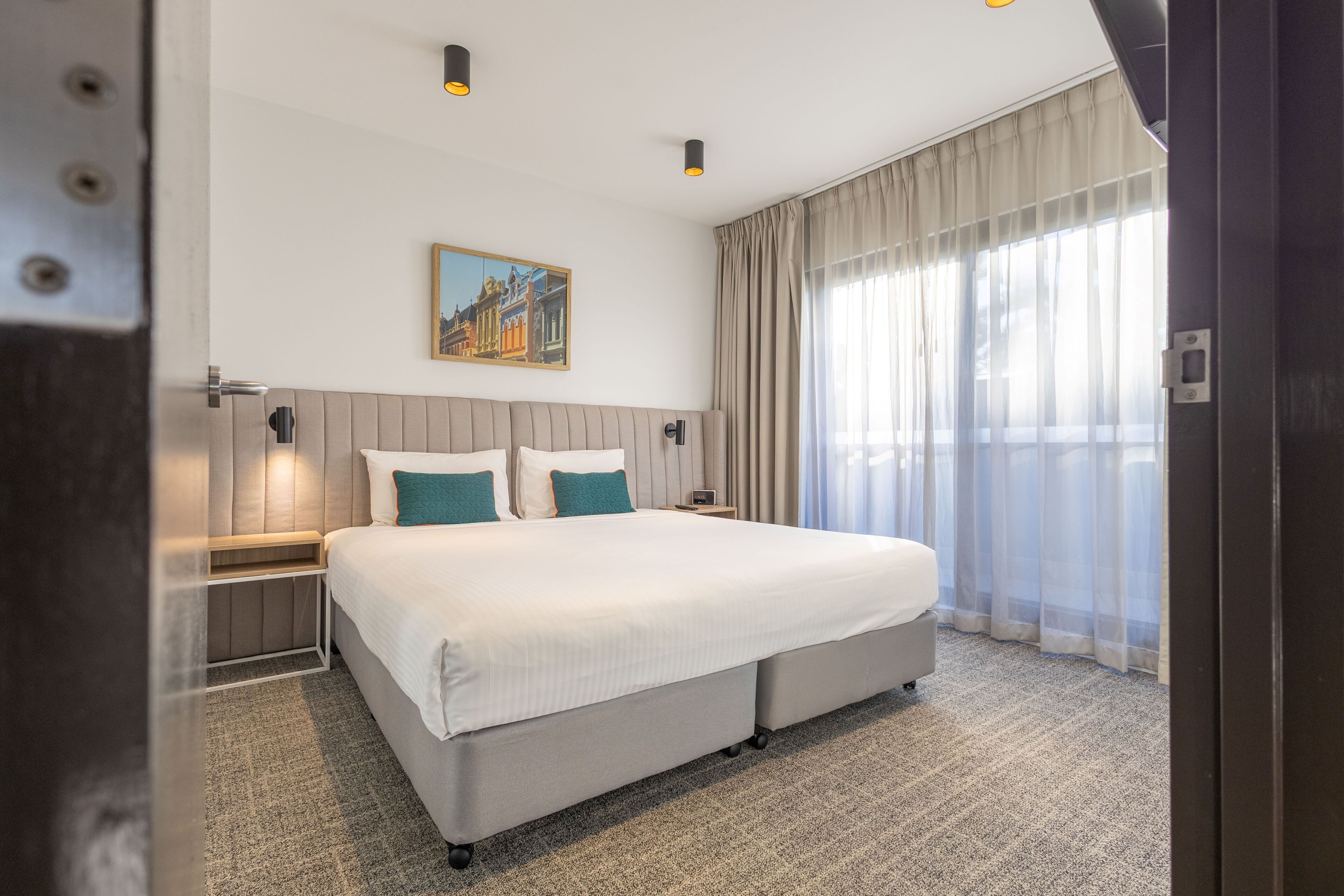 Premium bedding, pillowtop beds, in-room safe, desk