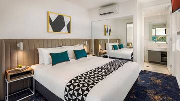 Pillow-top beds, in-room safe, desk, soundproofing