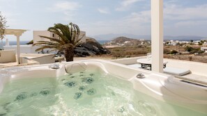 Junior Studio Suite, Hot Tub, Sea View | Balcony view - Proteas Hotel & Suites (Naxos)