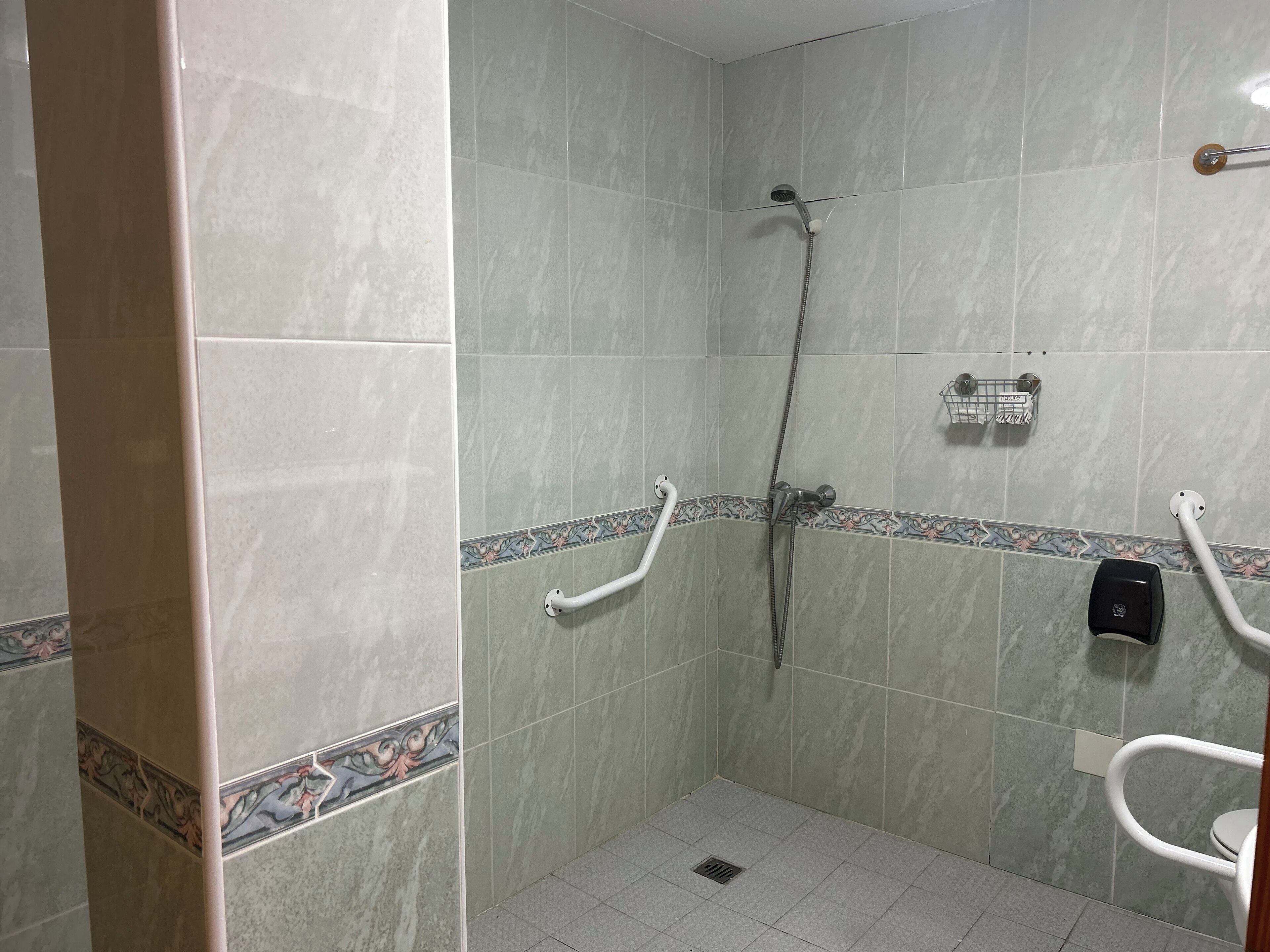 standard apartment | bathroom | shower, hair dryer, towels