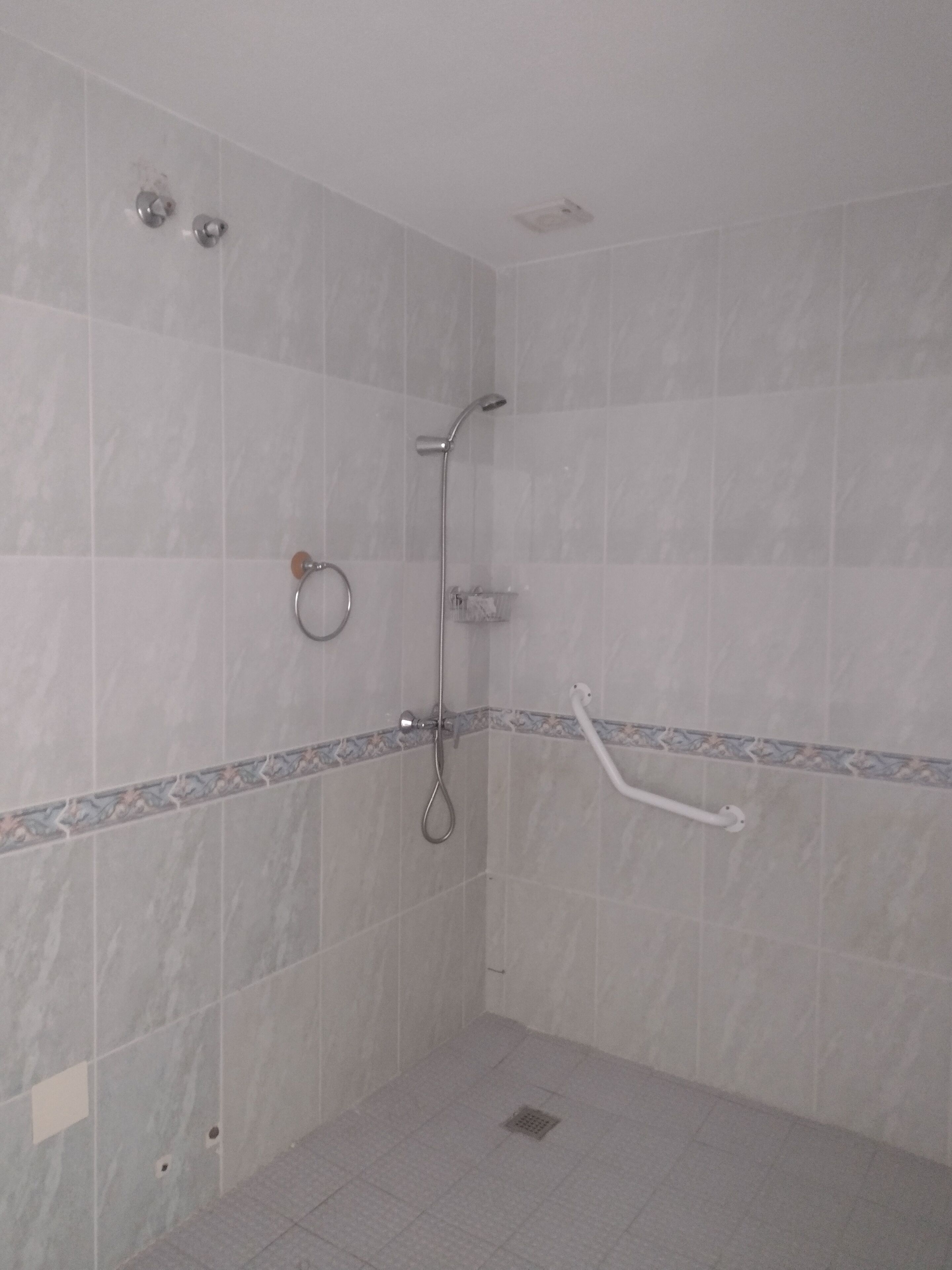 standard apartment | bathroom | shower, hair dryer, towels