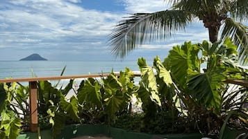 Quarto exclusivo, varanda, vista para o mar | Varanda coberta