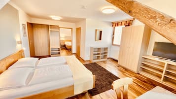 Family Quadruple Room, 2 Bedrooms | Hypo-allergenic bedding, desk, blackout curtains, cots/infant beds