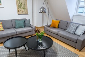 Deluxe Suite, 1 Bedroom | Living room | Flat-screen TV, DVD player - Harrachovsky Palace (Prague)