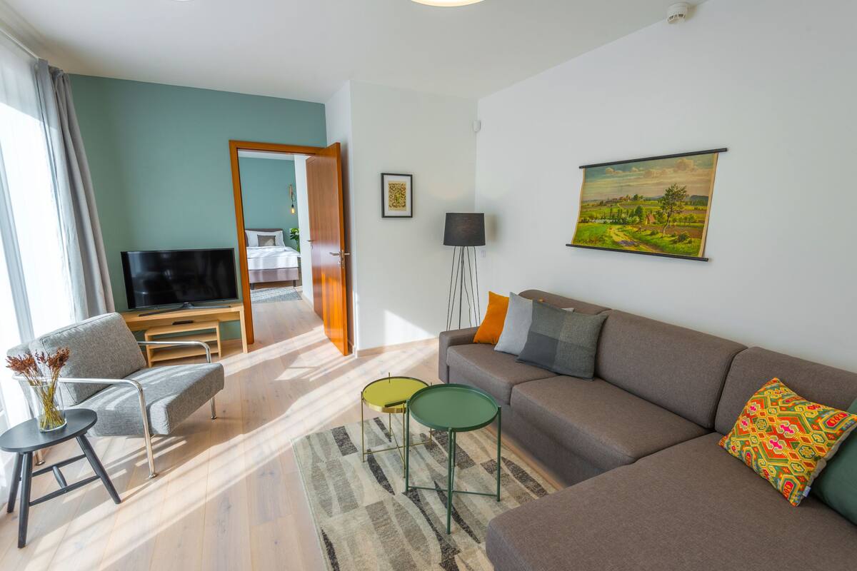 Suite, 1 Bedroom, Terrace | Living room