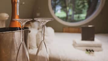Premium bedding, down duvets, soundproofing, iron/ironing board