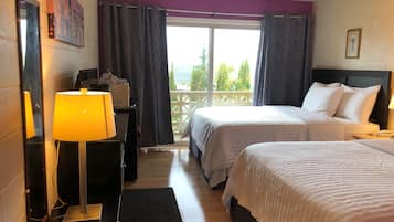 Deluxe Room, 2 Queen Beds, Balcony, Sea View | 2 bedrooms, Frette Italian sheets, premium bedding, pillowtop beds