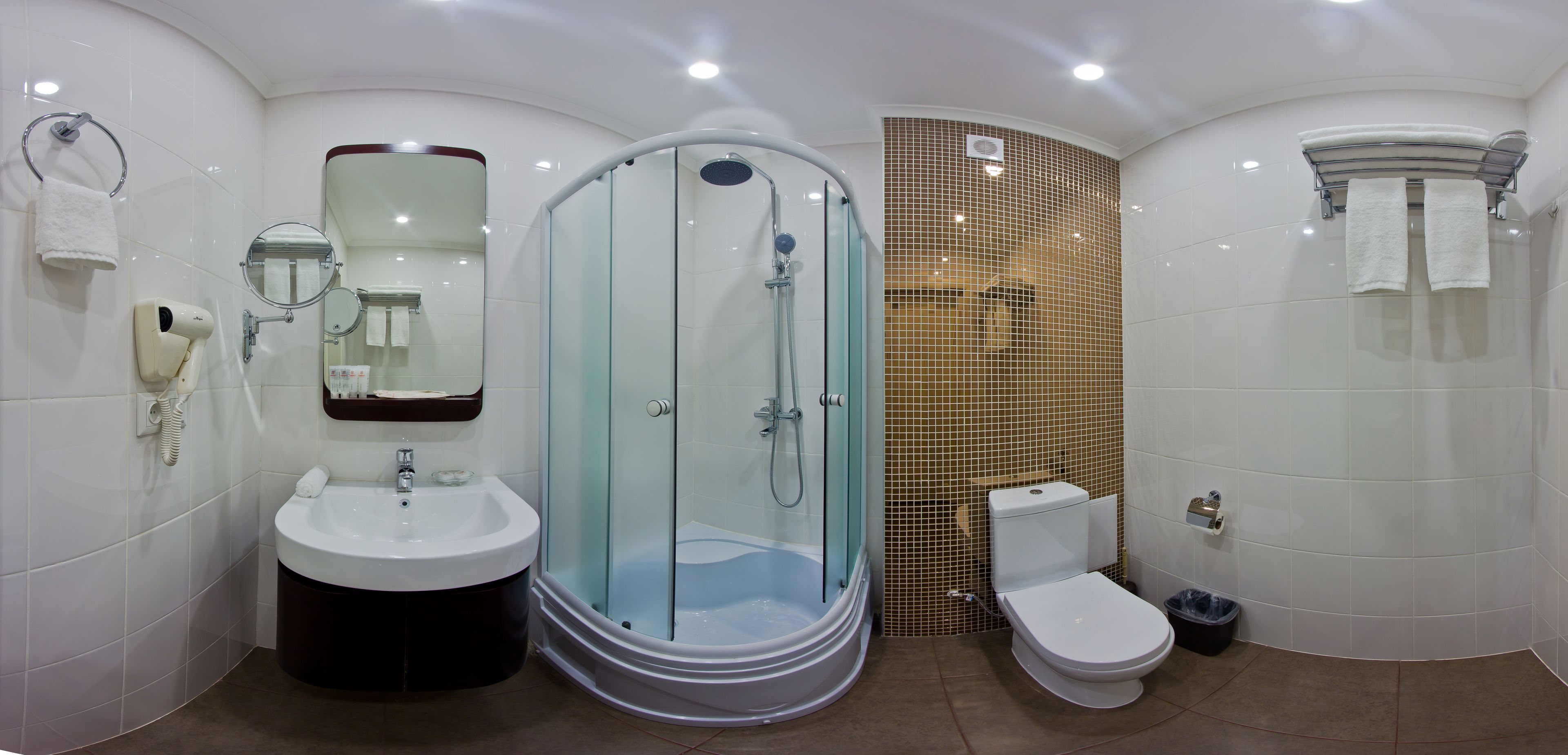 single room | bathroom | shower, free toiletries, hair dryer, bathrobes