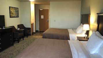 Standard Studio, 2 Queen Beds | Desk, blackout drapes, free WiFi, bed sheets