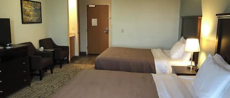 Standard Studio, 2 Queen Beds | Desk, blackout curtains, free WiFi, bed sheets