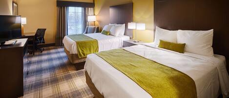 Premium bedding, pillowtop beds, in-room safe, individually furnished