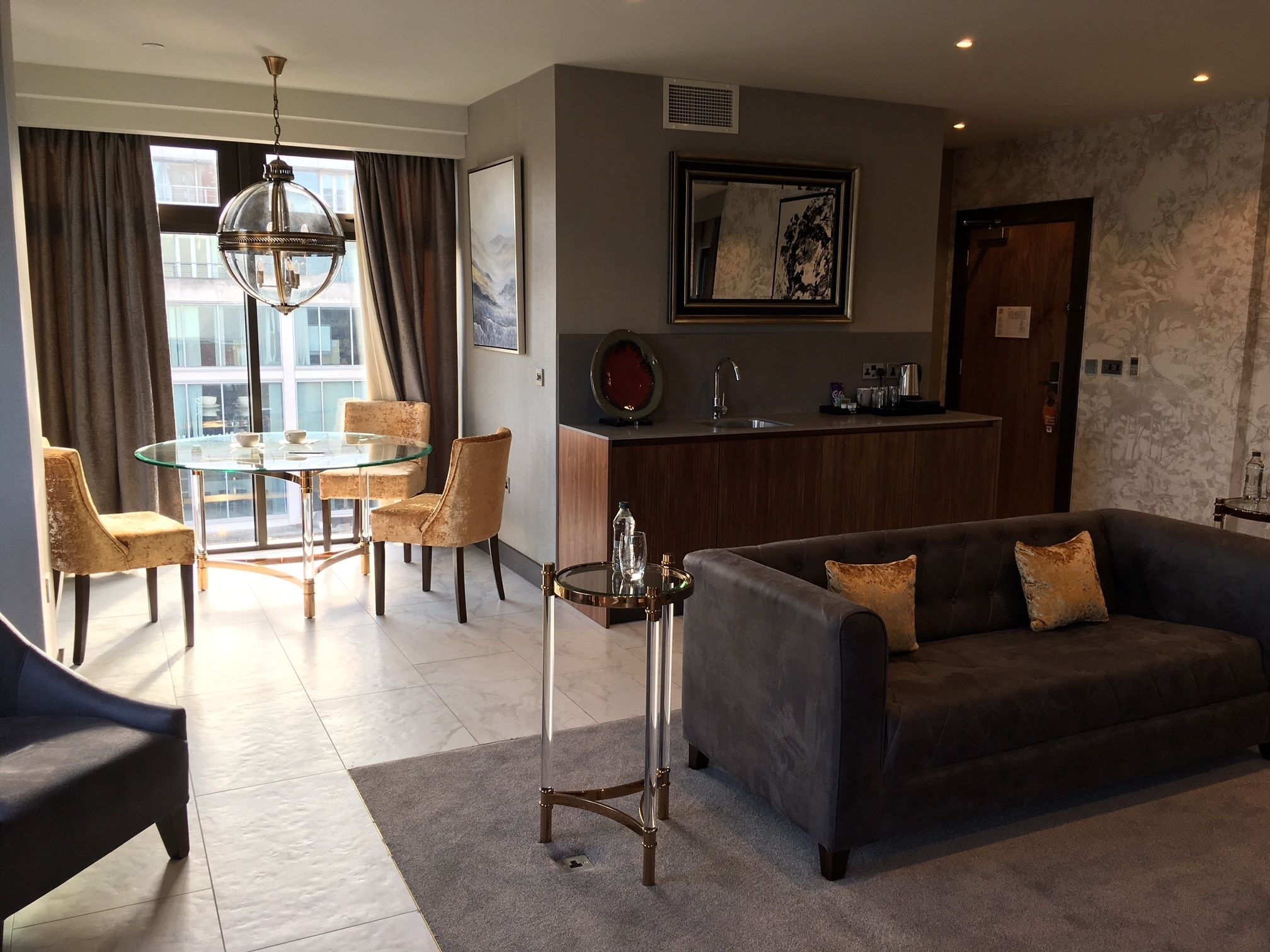 luxury penthouse, city view, corner | in-room safe, desk, laptop workspace, iron/ironing board