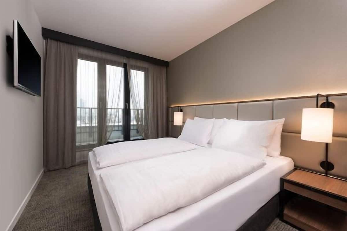 In-room safe, desk, laptop workspace, blackout drapes
