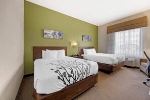 Standard Room, 2 Queen Beds, Non Smoking | Desk, laptop workspace, blackout drapes, iron/ironing board - Sleep Inn & Suites Columbia (Columbia)