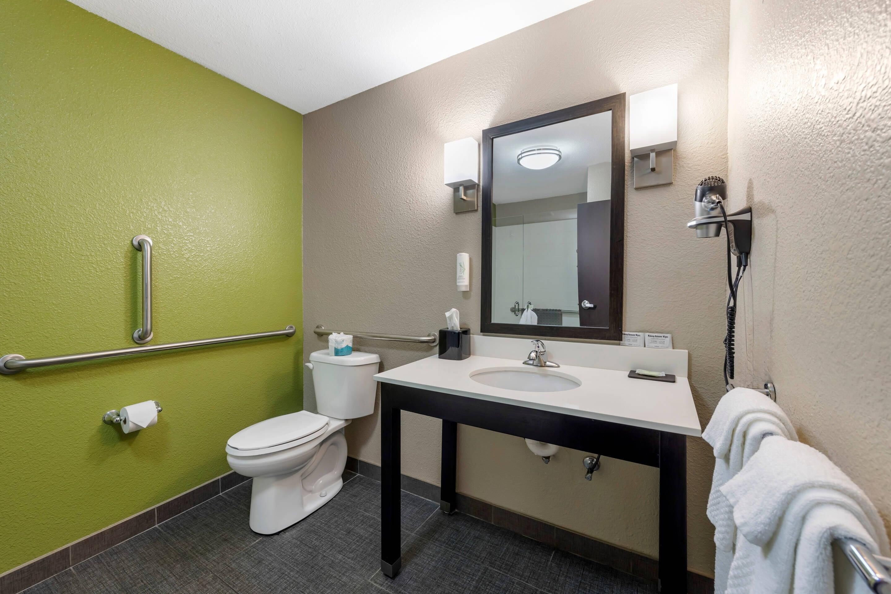 room, 1 king bed, accessible, non smoking | desk, laptop workspace, blackout curtains, iron/ironing board