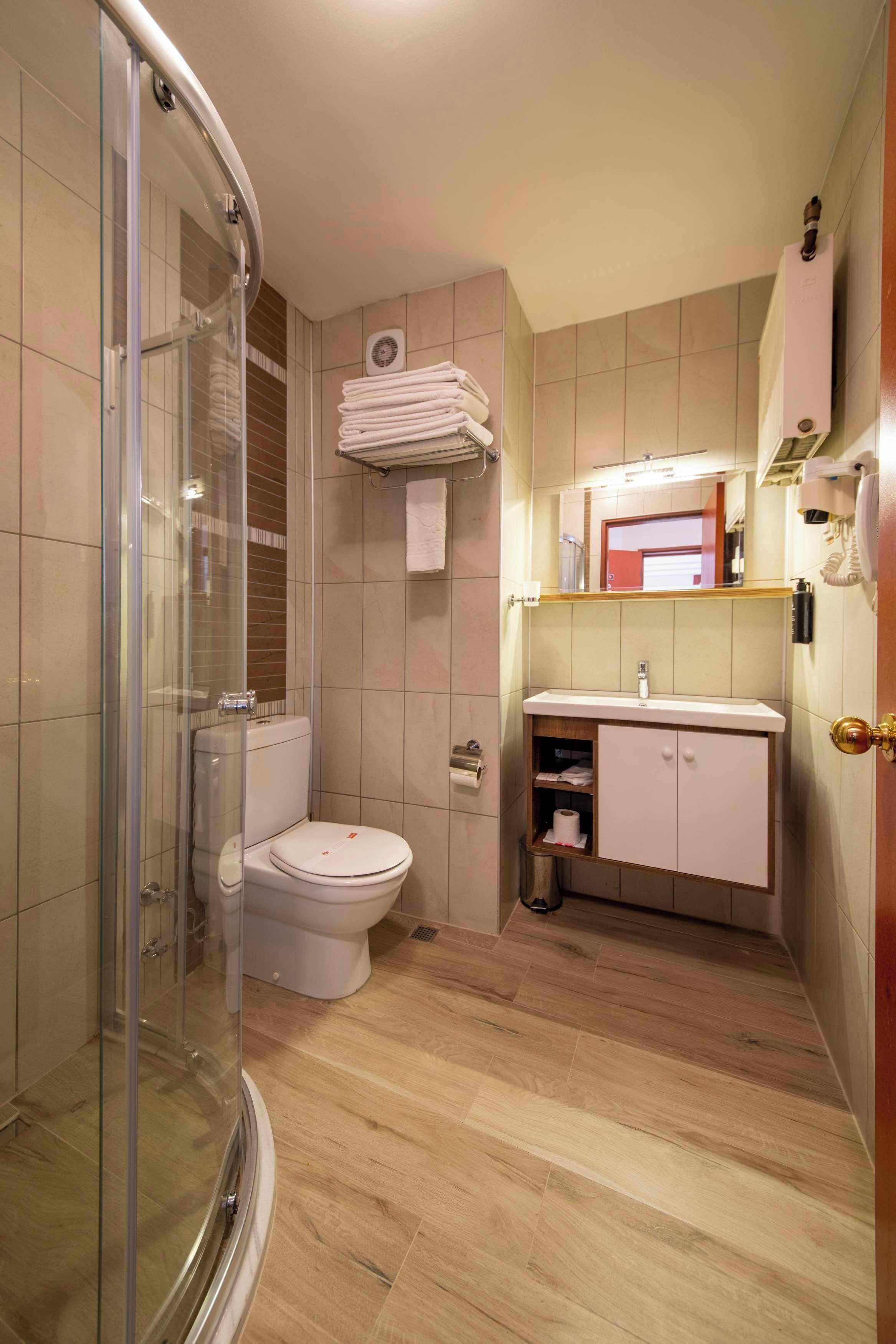 standard double or twin room, balcony | bathroom | shower, free toiletries, hair dryer, slippers
