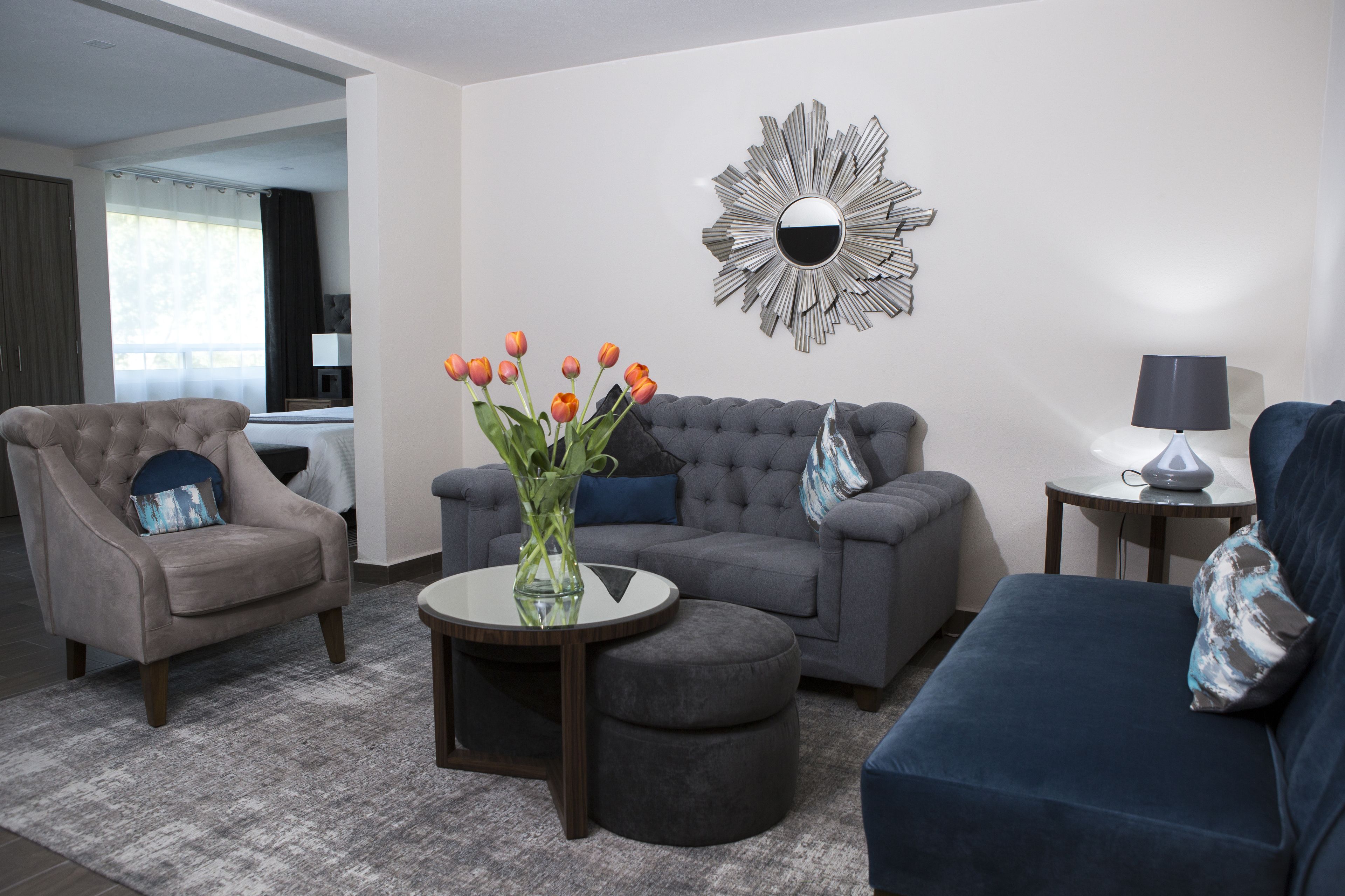 suite deluxe | living room | 50-inch flat-screen tv with cable channels, tv