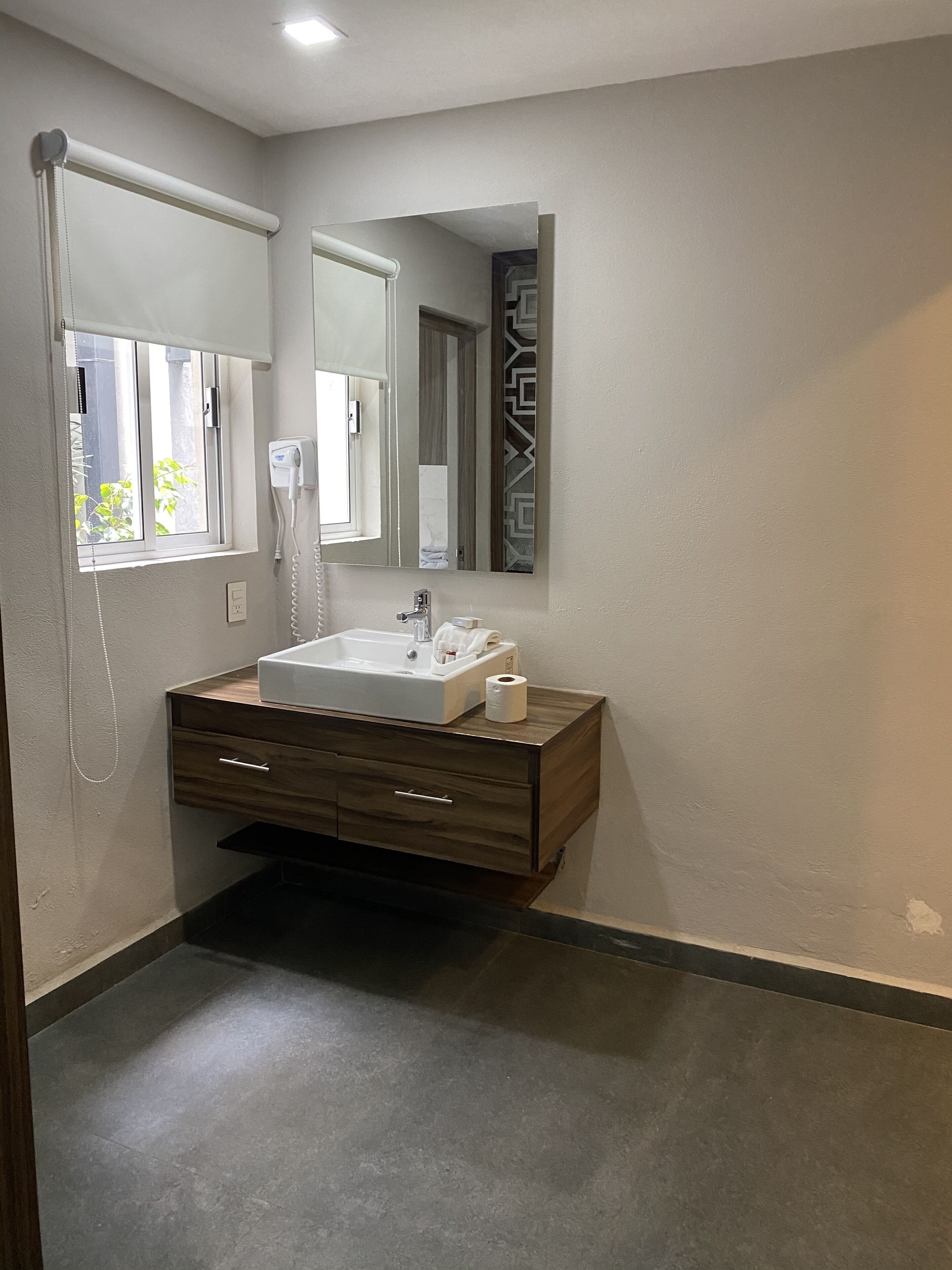 executive suite | bathroom amenities | shower, free toiletries, hair dryer, towels
