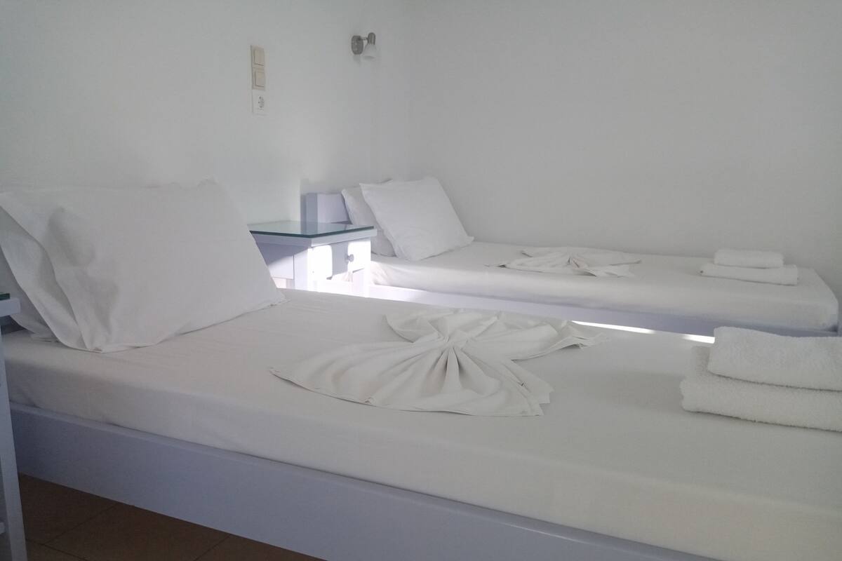 Minibar, tabla de planchar con plancha, wifi y ropa de cama 