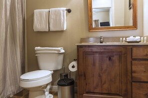 Condo, 2 Bathrooms, River View | Bathroom | Combined shower/bathtub, free toiletries, towels - Gruene Reservations at the Village (New Braunfels)