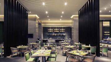 Lunch, dinner served; international cuisine, garden views