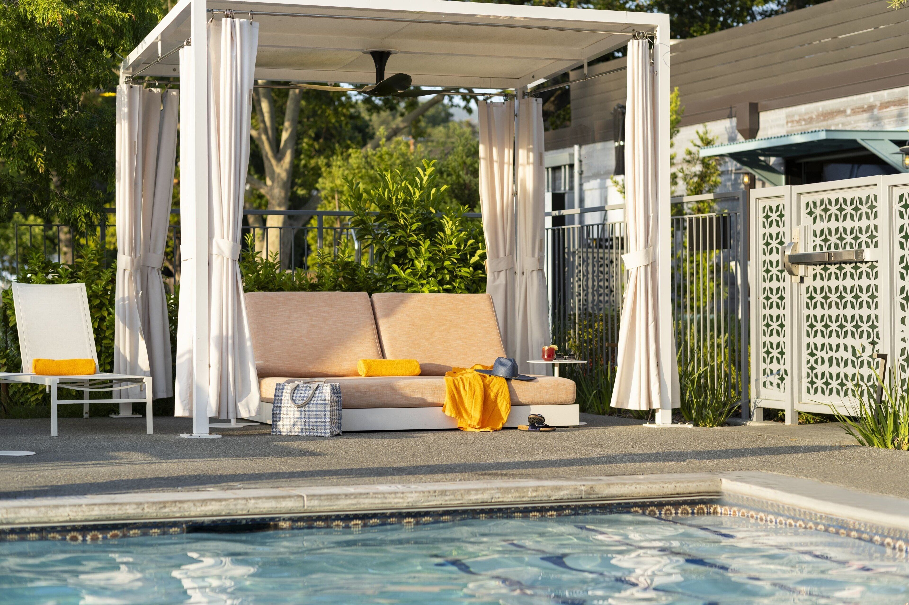 indoor pool, 2 outdoor pools, pool umbrellas, pool loungers