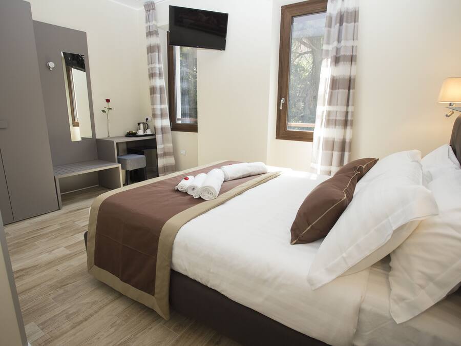 Klassieke tweepersoonskamer | Lakens van Egyptisch katoen, luxe beddengoed, pillowtop-bedden