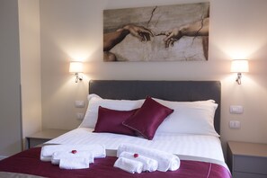 Deluxe tweepersoonskamer, 1 queensize bed, balkon | Lakens van Egyptisch katoen, luxe beddengoed, pillowtop-bedden