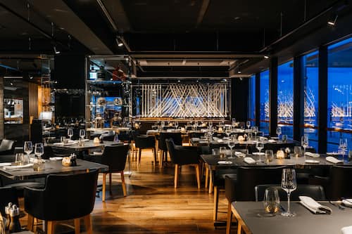 Breakfast, lunch, dinner served; Modern European cuisine, sea views
