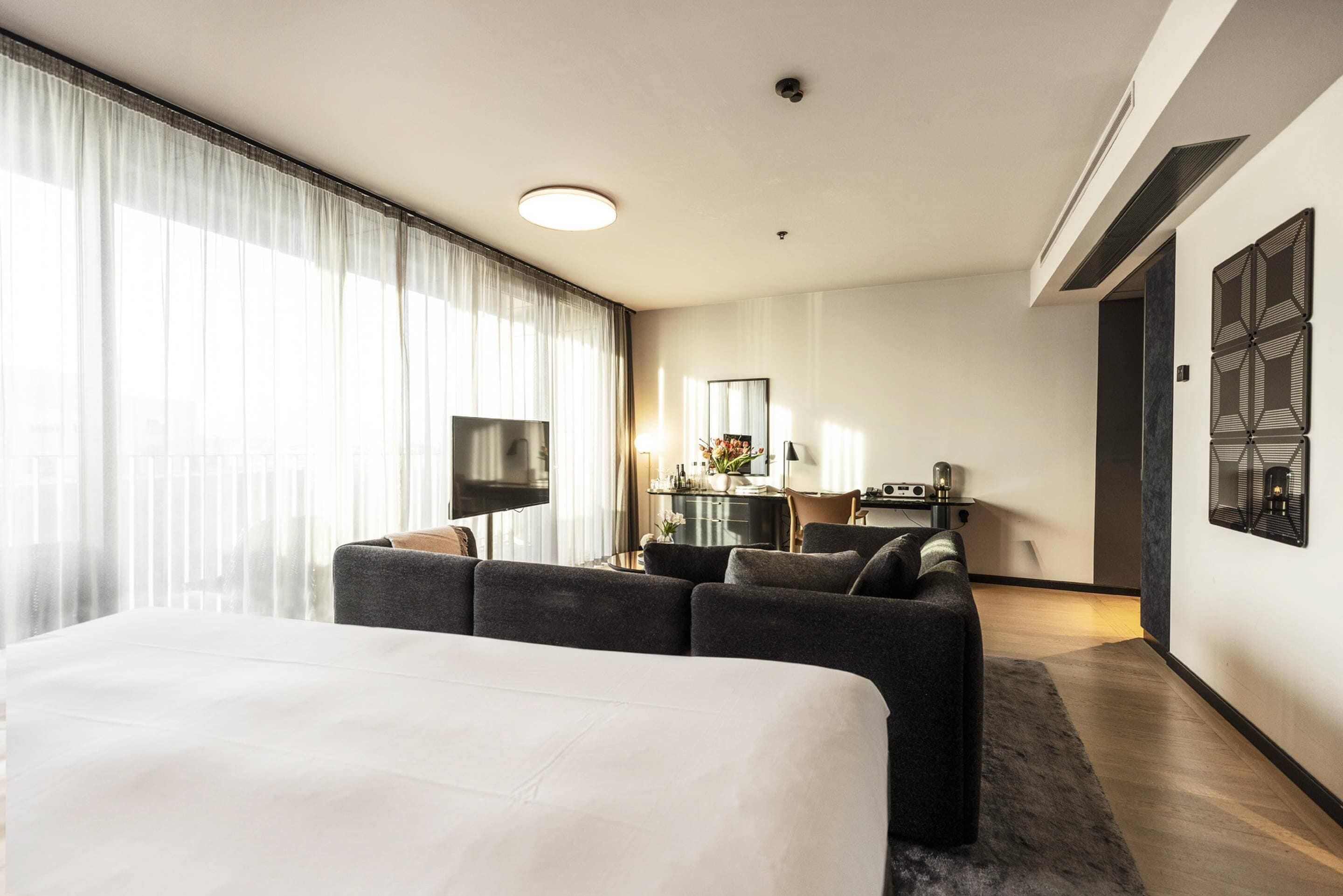 Literie de qualité supérieure, couette en duvet d'oie, minibar